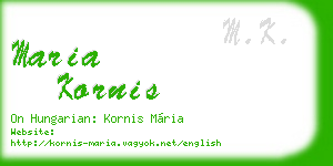 maria kornis business card